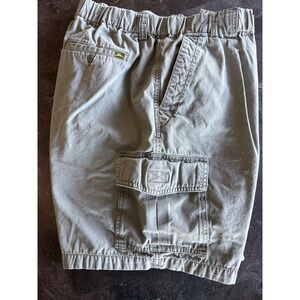 Tommy Bahama Relax Cargo Shorts Mens XL Elastic Waist Olive Green‎ Casual